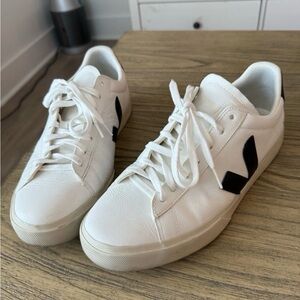 Veja Men's Campo White and Black Sneakers